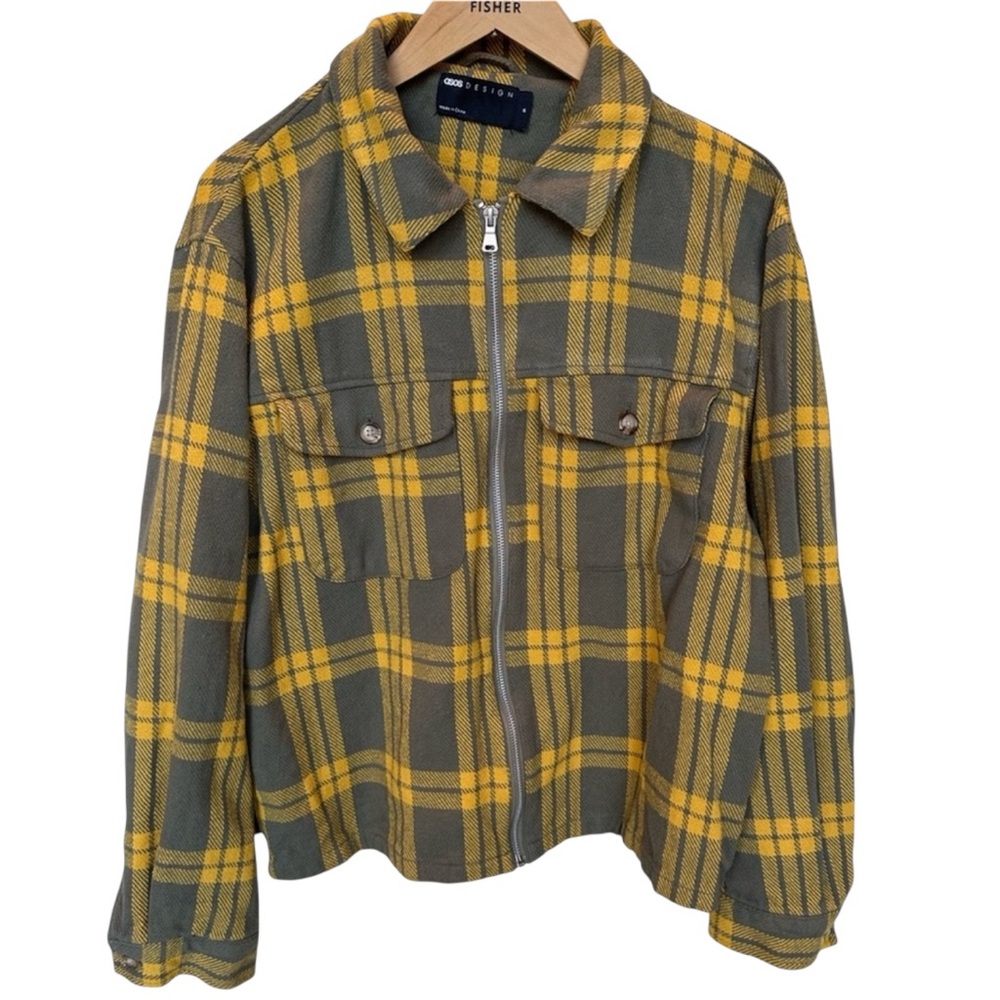 ASOS plaid zip up jacket